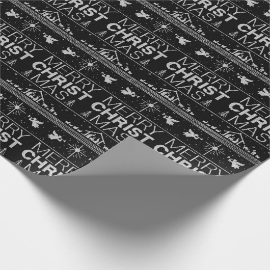 Papier Cadeau Génial Joyeux Chandail de Noël Knit Christian Jesu (Coin)