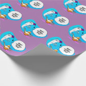 Papier Cadeau génie de la lampe drôle de dessin animé (Coin)