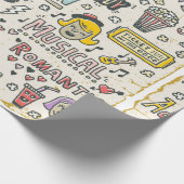 Papier Cadeau Genres de film. Spectacles TV, série Funny Doodle  (Coin)