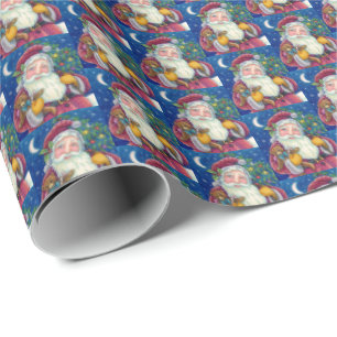 Papier Cadeau Gentle St. Nick CHRISTMAS PÈRE NOËL ACCUEIL CADEAU