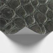 Papier Cadeau Genuine black alligator leather texture, close up (Coin)