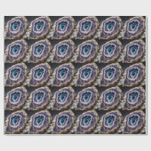 Papier Cadeau Géode bleu et violet (Plat)