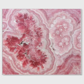 Papier Cadeau Géode cristal rose (Plat)