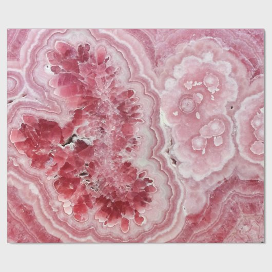 Papier Cadeau Géode cristal rose (Plat)