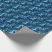 Papier Cadeau Géode de marbre bleu et or (Coin)