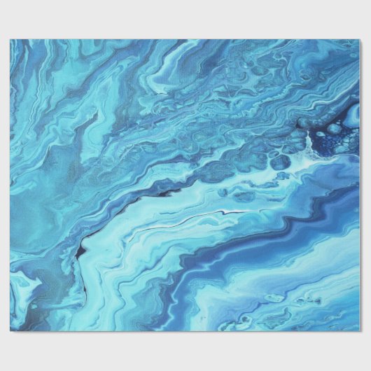 Papier Cadeau Geode turquoise (Plat)