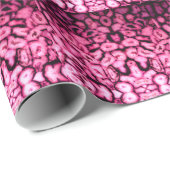 Papier Cadeau Géodes d'âge à quartz rose motif abstrait (Coin rond)