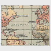 Papier Cadeau Géographie de la carte mondiale  (Plat)