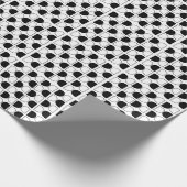 Papier Cadeau Geometric Black and White Half Circle (Coin)