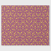 Papier Cadeau Geometric Kaleidoscopic Mandala Yellow and Pink (Plat)