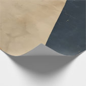Papier Cadeau Geometric Pattern in Blues, Tans, and Rust (Coin)