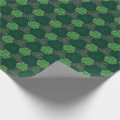 Papier Cadeau Geometric St Patrick jour de la fête celtique Tris (Coin)