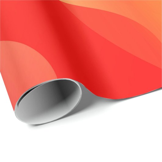 Papier Cadeau Geometric Wave Shape with Gradient Blurred Abstrac (Coin rond)