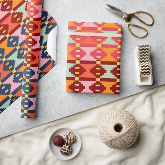 Papier Cadeau Géométrie Boho Moderne (Artisanat)