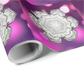 Papier Cadeau Géométrie de la nature Flocon de neige Crystal Mag (Coin rond)