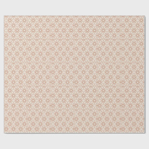 Papier Cadeau Géométrie d'étoile quintuple en terre cuite et ivo