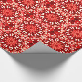 Papier Cadeau Géométrie mauresque rouge (Coin)
