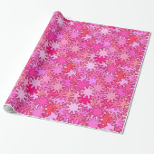 Papier Cadeau Géométrie moderne, Fuchsia et rose (Déroulé)