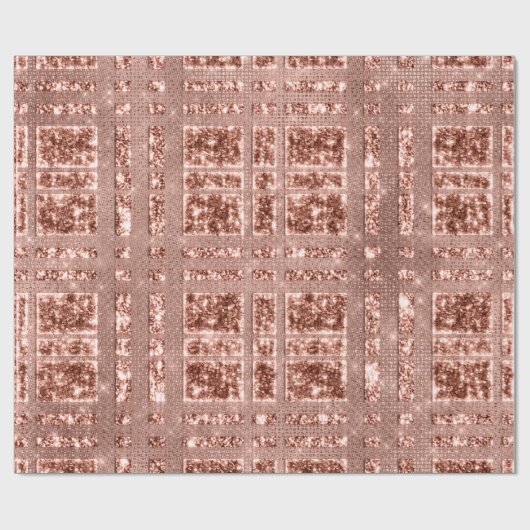 Papier Cadeau Géométrie Rose brillant Parties scintillant en cui (Plat)