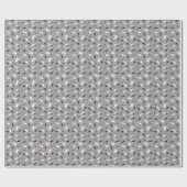 Papier Cadeau Géométrie subtile : Étoiles et Triangles – Gris (Plat)