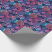 Papier Cadeau Géométrie tropicale : Conception nocturne violette (Coin)