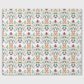 Papier Cadeau Géométrie Vintage Motif Classique Intriqué Mariage (Plat)