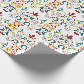 Papier Cadeau Géométrie Vintage Motif Classique Intriqué Mariage (Coin)