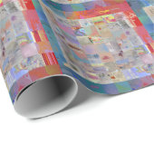 Papier cadeau géométrique à patchwork traditionnel (Coin rond)
