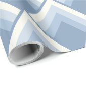 Papier Cadeau Géométrique Abstraite, bleu et blanc cassé 2 envel (Coin rond)