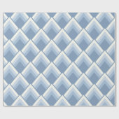 Papier Cadeau Géométrique Abstraite, bleu et blanc cassé 2 envel (Plat)