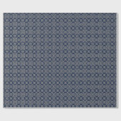 Papier Cadeau Géométrique arabe | Marine Blue Gold (Plat)