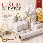 Papier cadeau géométrique blanc