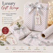 Papier cadeau géométrique blanc