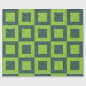 Papier Cadeau Géométrique Carré verte (Plat)