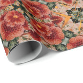 Papier Cadeau Géométrique en fleur du désert (Coin rond)