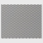 Papier Cadeau Géométrique moderne de la moitié du siècle, noir (Plat)