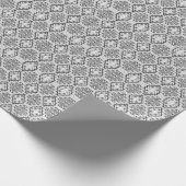 Papier Cadeau Géométrique, motif, noir et blanc (Coin)
