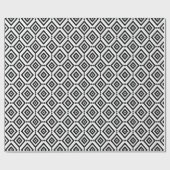 Papier cadeau géométrique noir et blanc (Plat)