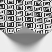 Papier cadeau géométrique noir et blanc (Coin)