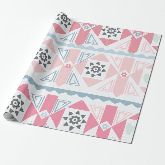 Papier cadeau géométrique pastel (Déroulé)
