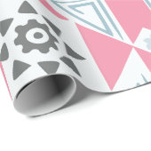 Papier cadeau géométrique pastel (Coin rond)