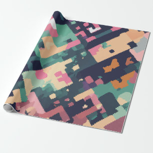 Papier Cadeau Géométrique pixel