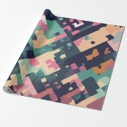 Papier Cadeau Géométrique pixel (Déroulé)