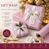 Papier cadeau géométrique rose