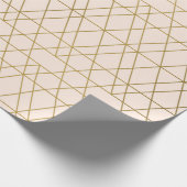 Papier Cadeau Géométrique rose or moderne Occasion Cadeau (Coin)