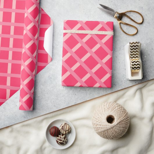 Papier Cadeau Géométrique rouge épicé moderne (Artisanat)