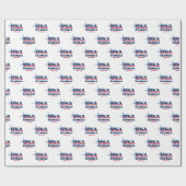 Papier Cadeau Géorgie Etat des étoiles et des rayures (Plat)