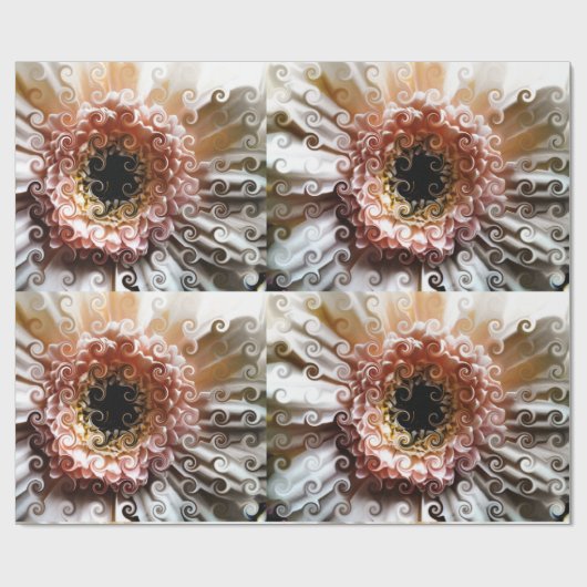 PAPIER CADEAU GERBERA DAISY (Plat)
