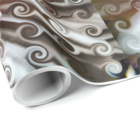 PAPIER CADEAU GERBERA DAISY (Coin rond)