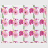 Papier Cadeau Gerbera Daisy Flowers (Plat)